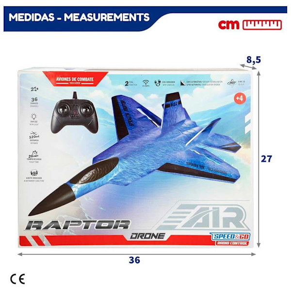 Colorbaby 47642 Speed & Go Stridsdron 360 Graders Sväng  25 cm