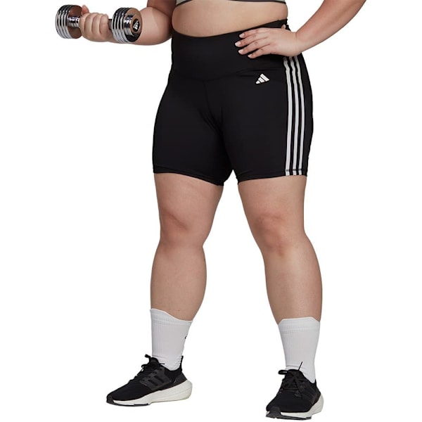 Adidas Kort Strumpbyxor Essentials 3 Stripes High-waisted Big Svart 2X Kvinna