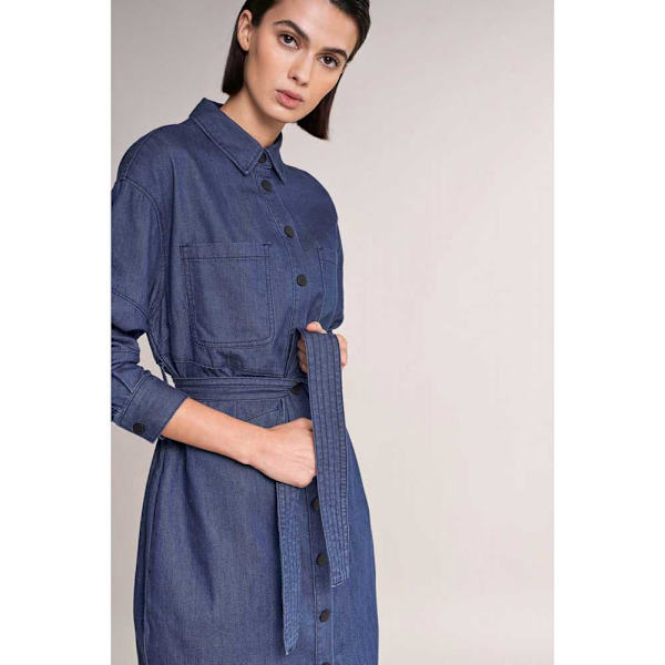 Salsa Jeans Kort Klänning Denim Blå M Kvinna