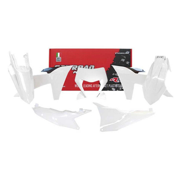 Rtech Plastik Sæt Ktm Exc/exc-f/xc-w/xcf-w 2024 6 Stykker Hvid
