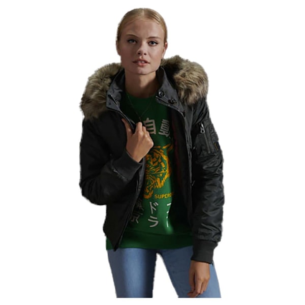 Superdry Jacka Nylon Flight Bomber Grönt S Kvinna