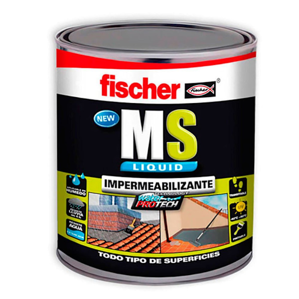 Fischer Group Flydende Vandtætning Ms 534615 1kg Grå