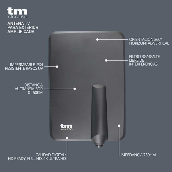 Tm Electron Tv Udendørs Antenne Tmant015 Sort