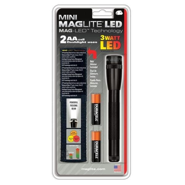 Mag-lite Mini Maglite Led 2 Sort Nylon Sheath Sort