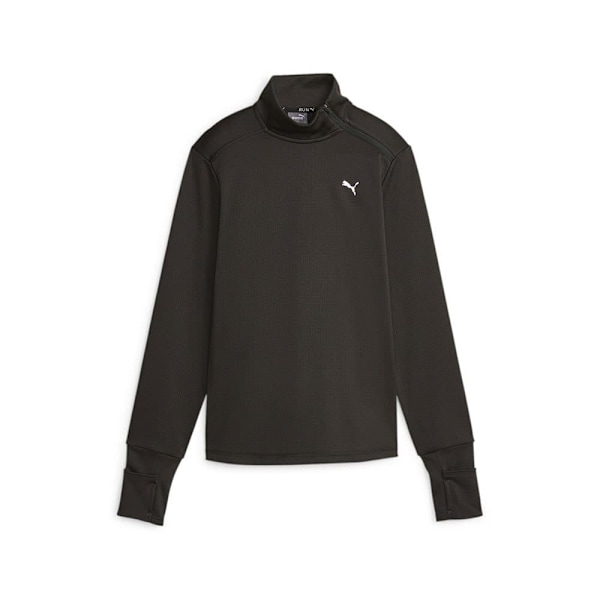 Puma Halv Lynlås Fleece Run Micro Sort L Kvinde