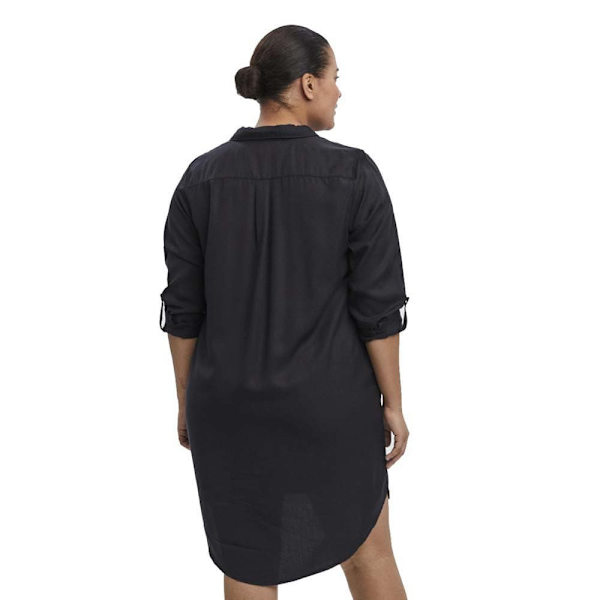 Vero Moda Curve Sila Mix Kjole Med Lange ærmer Sort 44 Kvinde