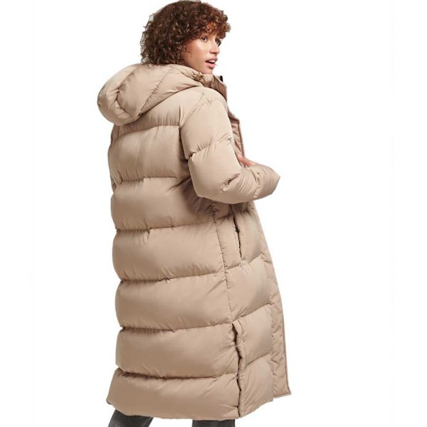 Superdry Takki Studios Longline Duvet Beige M Nainen