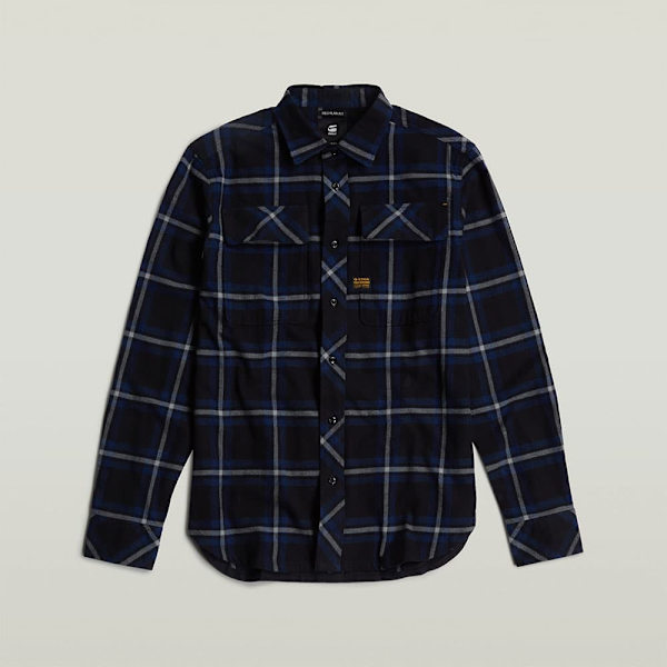 G-star Cpo Skjorte Med Lange ærmer Blå,Sort 2XL Mand