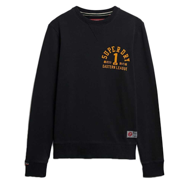 Superdry Track & Field Graphic Sweatshirt Sort 2XL Mand
