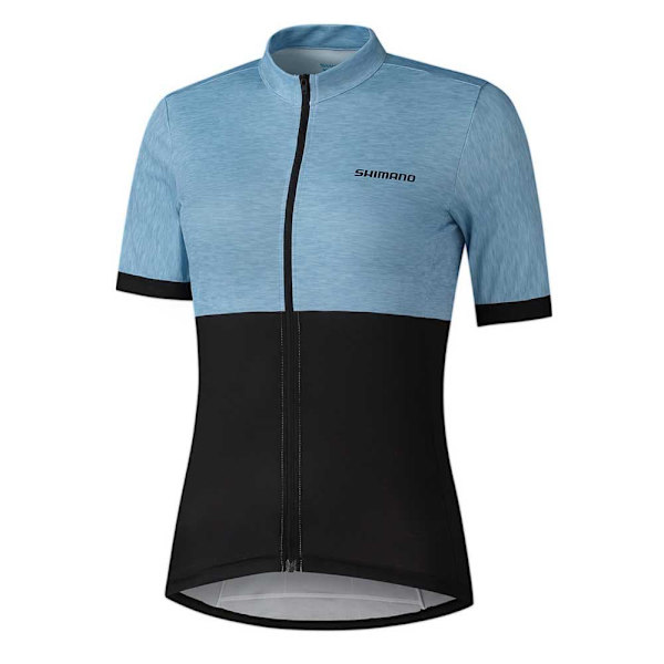 Shimano Element Korta ärmar Cykeltröja Blå M Kvinna