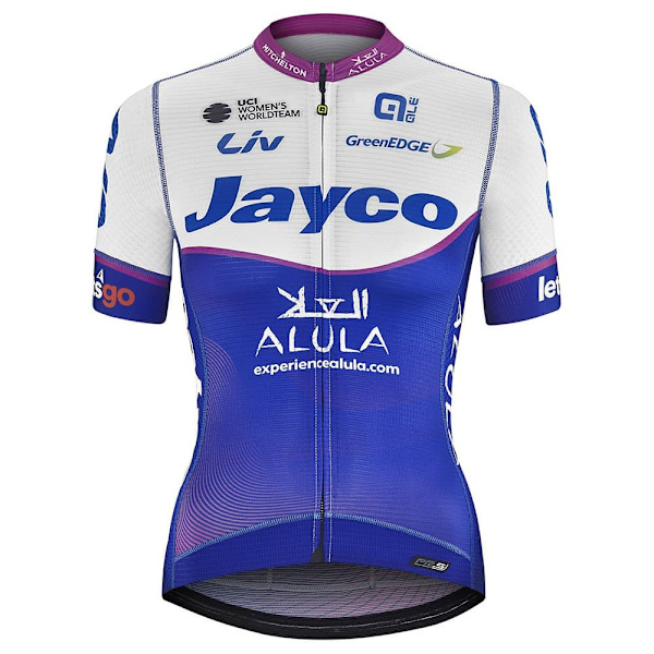 Liv Kortärmad Jersey Jayco Alula Pr-s Blå M Kvinna