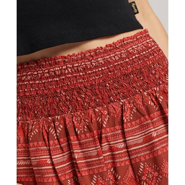 Superdry Kjol Vintage Tiered Mini Röd XL Kvinna