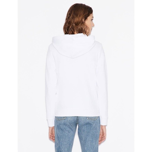 Armani Exchange 8nym22_yj68z Sweatshirt Med Lynlås Hvid L Kvinde