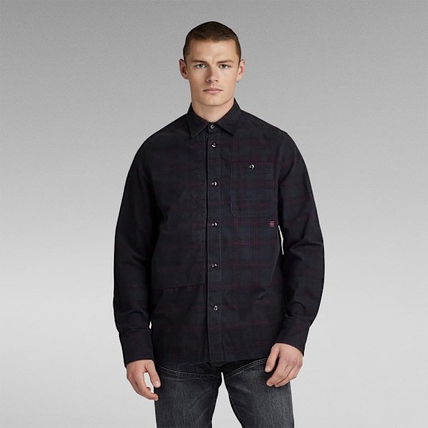 G-star Workwear Panel Regular Fit Skjorte Med Lange ærmer Sort 2XL Mand