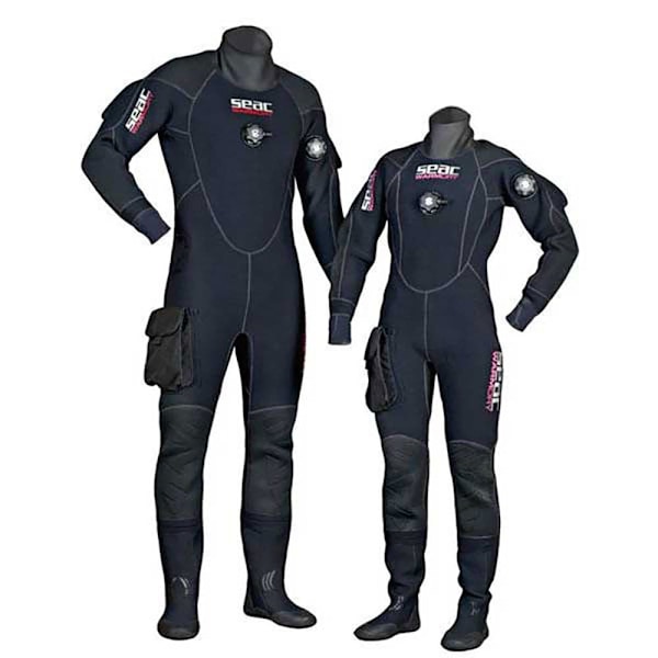 Seacsub Tørdragt Kvinde Warm Sort 2XL