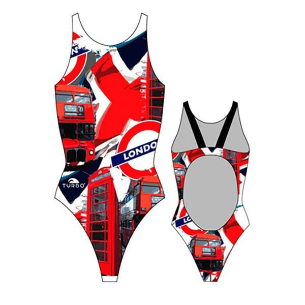 Turbo Badedragt London Pro Resist Rød,Sort 4XL Kvinde