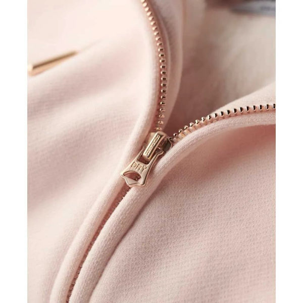 Superdry Essential Borg Lined Sweatshirt Med Lynlås Rosa XS Kvinde