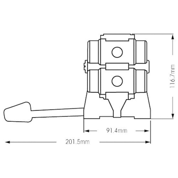 Plastimo Double Action Foot Pump Hvid