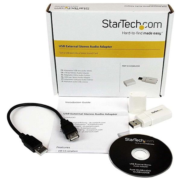 Startech Lydkort Estereo Usb Hvid