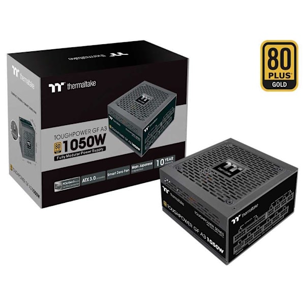 Thermaltake Modulær Strømforsyning Toughpower Gf A3 Gold 1050w Sort
