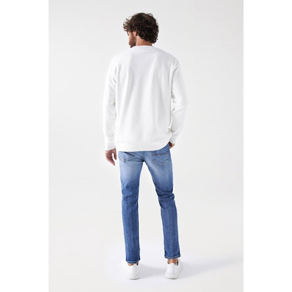Salsa Jeans Tröja French Terry With Peach Touc Vit L Man