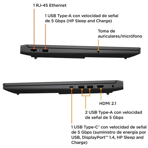 Hp Gaming Bærbar Computer Victus 16-s0009ns 16´´ R7-7840hs/16gb/512gb Ssd/rtx 4050  Spanish QWERTY