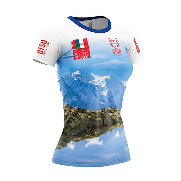 Otso Run Trail Montblanc 2024 T-shirt Med Korte ærmer  L Kvinde