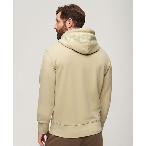 Superdry Sportswear Logo Loose Tröja Med Huva Beige XL Man
