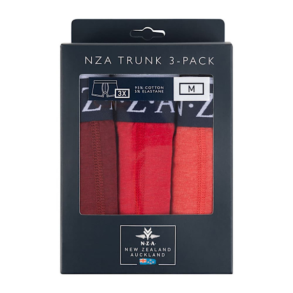 Nza New Zealand Lukas Boxers 3 Enheder Rød L Mand