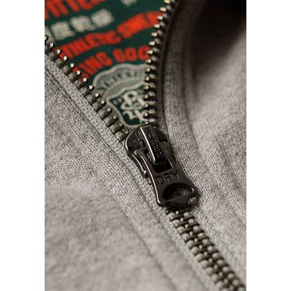 Superdry Vintage Athletic Sweatshirt Med Lynlås Grå L Mand