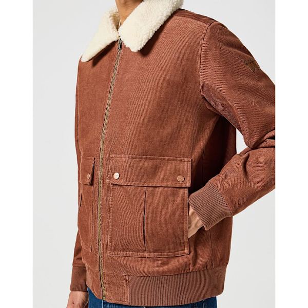 Wrangler Corduroy Aviator Jacka Brun XL Man
