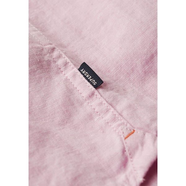 Superdry Studios Casual Linen Lyhythihainen T-paita Pinkki 3XL Mies