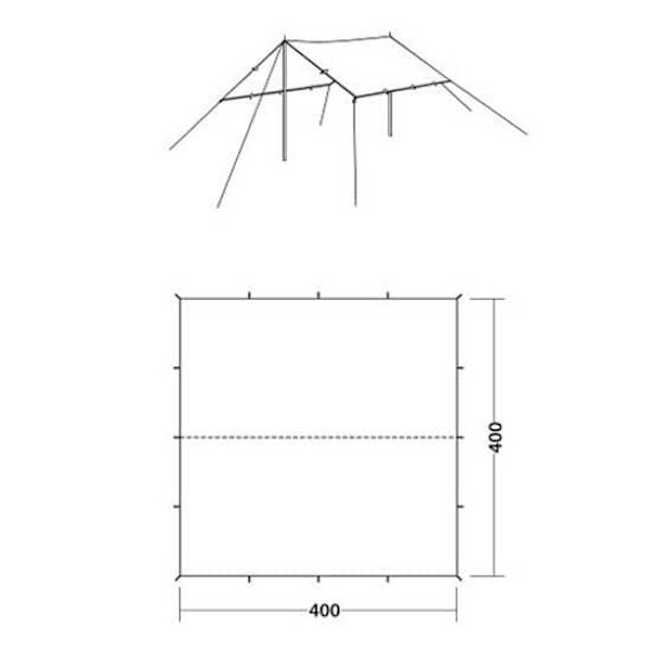 Robens Tarp 4x4 M Grøn