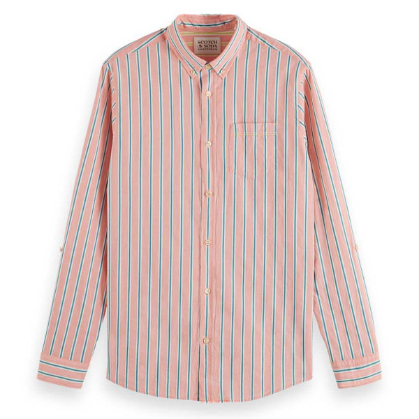 Scotch & Soda Pitkähihainen Paita Dobby Oranssi 2XL Mies