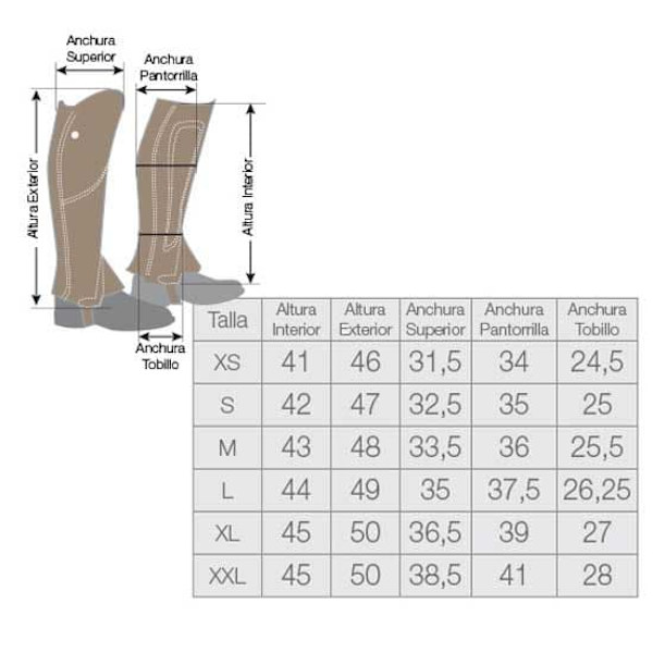 Lexhis Split Läder Half Chaps Comfort Svart L