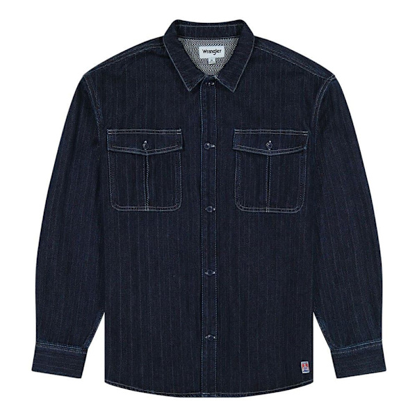 Wrangler 112350423 Casey Jones Utility Skjorte Med Lange ærmer Blå L Mand