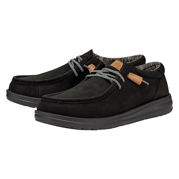 Hey Dude Sko Wally Grip Craft Leather Sort EU 44 Mand