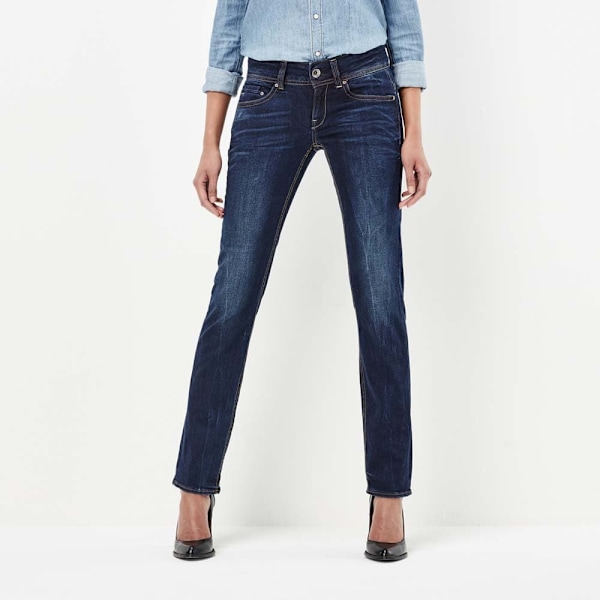 G-star Midge Saddle Mid Waist Straight Jeans Blå 29 / 34 Kvinna