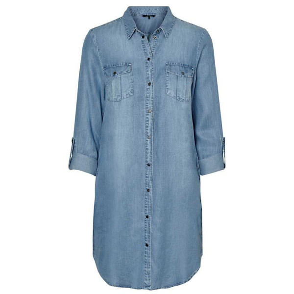 Vero Moda Kjole Silla Short Blå L Kvinde
