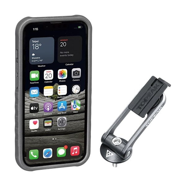 Topeak Kotelo Iphonelle Ride 13 Pro Kanssa Tuki Hopeinen