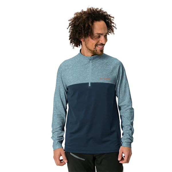 Vaude Bike Virt Qzip Ii T-shirt Med Lång ärm Blå M Man