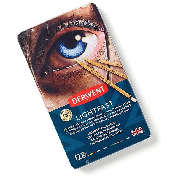 Derwent Metallisk Kasse Blyant Lightfast 12 Enheder
