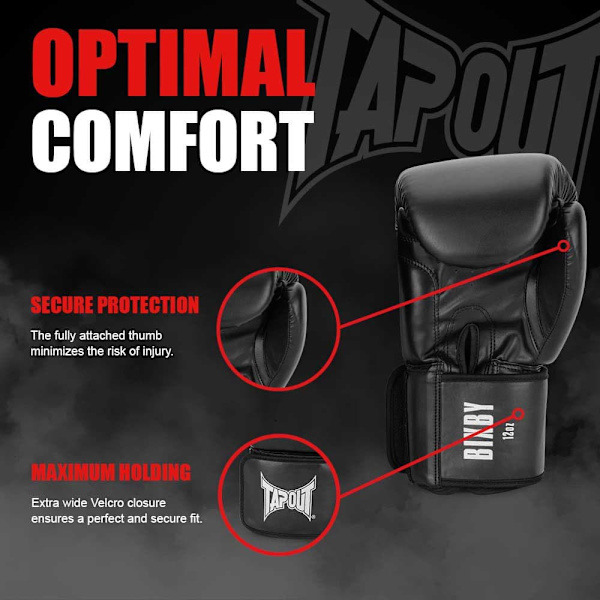 Tapout Boksehandsker I Kunstlæder Bixby Sort 10 oz