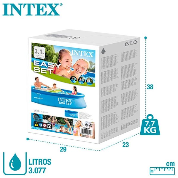 Intex Slå Samman Easy Set 305x61 Cm Blå 305 x 61 cm