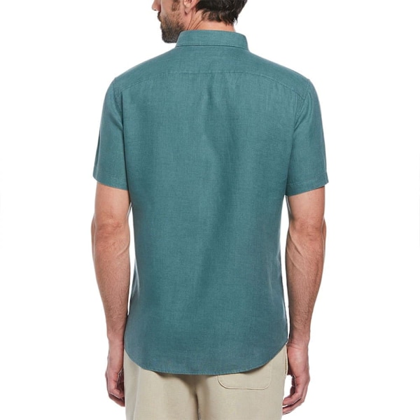 Original Penguin Delave Linen With Pocket Kortærmet Skjorte Blå S Mand