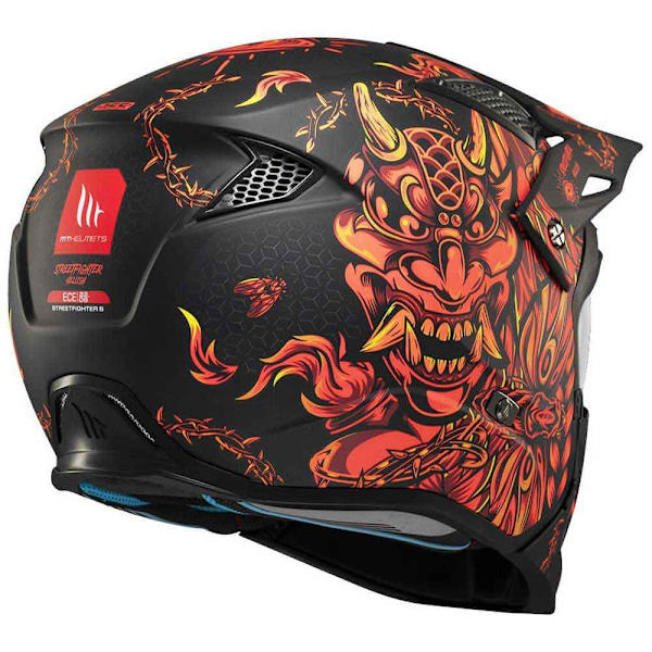 Mt Helmets Streetfighter Sv Hellish Modulär Hjälm Orange,Svart M
