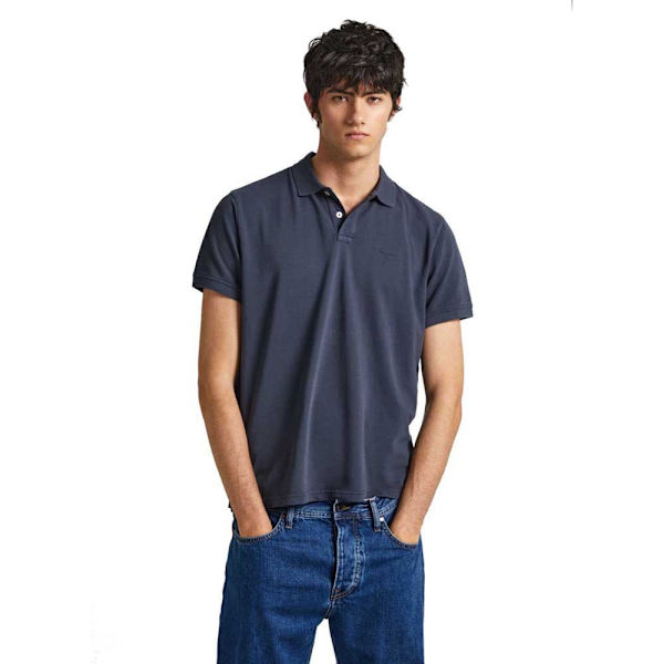 Pepe Jeans Kortärmad Piké New Oliver Gd Blå 2XL Man