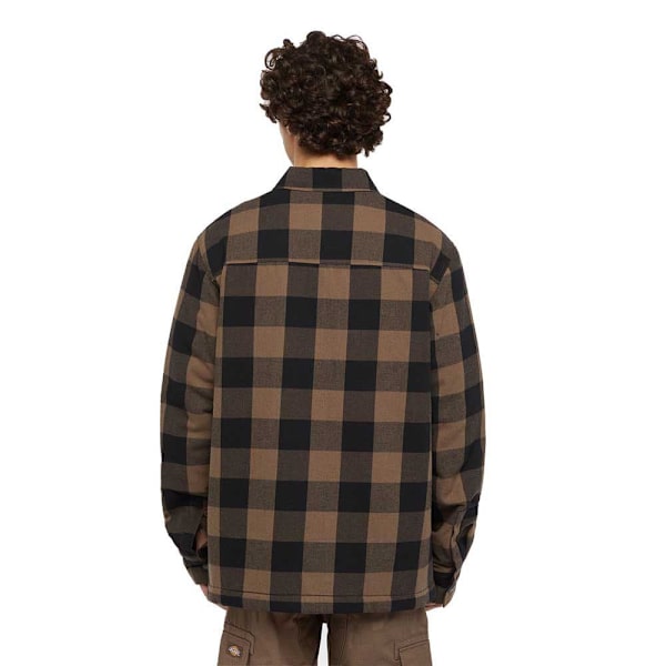 Dickies Lined Sacramento Skjorte Med Lange ærmer Brun S Mand