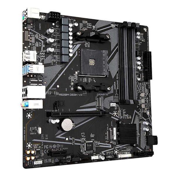 Gigabyte Bundkort A520m Ds3h V2 Sort