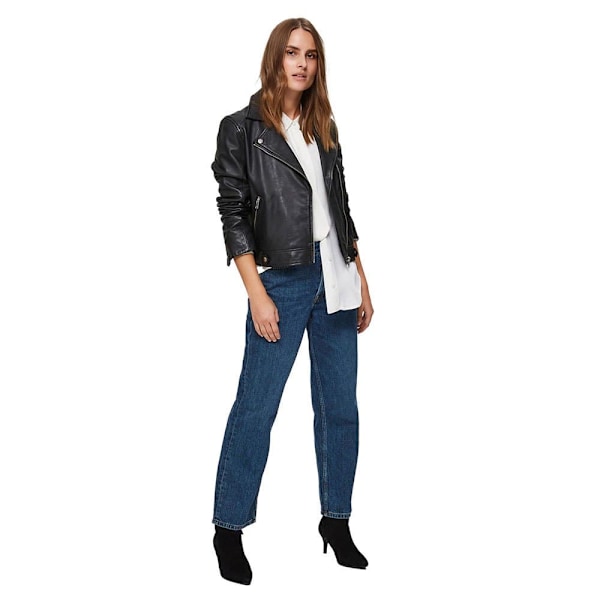 Selected Jacka Katie Leather Svart 38 Kvinna